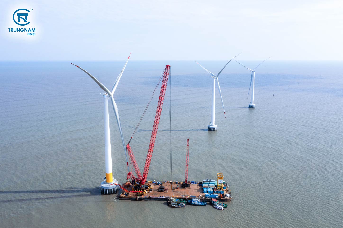 Barges to install wind turbines at sea - Ca Mau 1B wind power project